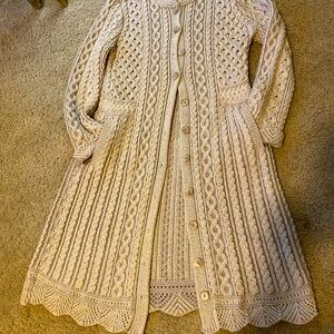 Aran Crafts Mid Length Sweater Lg